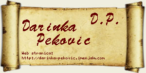 Darinka Peković vizit kartica